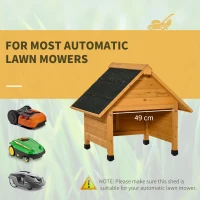 OutSunny Casuta pentru masina de tuns iarba cu picioare din lemn ridicat, Acoperis in panta(m-7)
