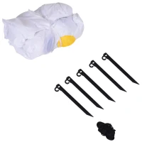 Homcom Brad de Craciun Gonflabil cu Lumini LED 180 cm Alb(m-9)