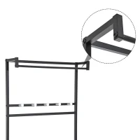 HomCom Banca Vestiar in Metal captusita, Maro, 72.5x35x180cm(m-7)