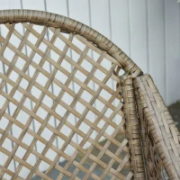 Outsunny Set Mobilier de Gradina in Ratan PE 2 fotolii Canpea cu 2 locuri si masa(m-8)