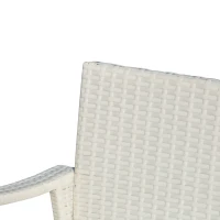 Outsunny canapea din ratan, cu 2 locuri, 120x63x77cm, alb(m-3)