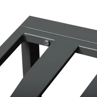 Outsunny Set cu Masa 4 Scaune şi 4 Taburete de Gradina din Aluminiu Gri(m-10)