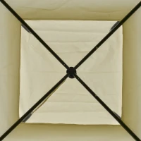 Outsunny Foisor de Gradina, in Metal cu Acoperis dublu bej(m-8)