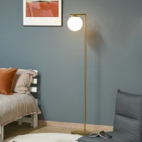 HOMCOM Lampa de podea moderna cu Bec Sferic Bec E27 Max.40W(m-2)