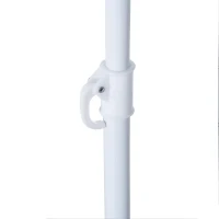 Outsunny Umbrela de Plaja si de Gradina Φ220cm cu Perdea parasolara di Poliester si Metal, Verde inchis(m-10)