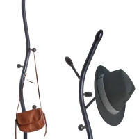 Homcom Cuier Pom cu Frunze 185cm,Negru(m-7)