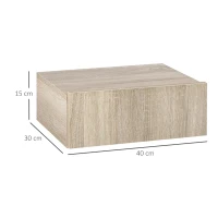 Homcom Comodine Suspendate 40×30 cm in Stil Modern – Legno(m-3)