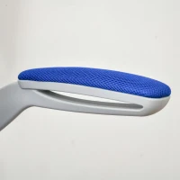 Vinsetto Scaun de Birou Pivotant Inaltime Reglabila Brate care Se Ridica Albastru(m-9)
