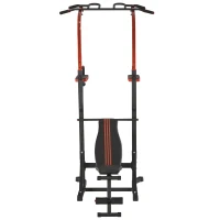 HOMCOM Statie Pliabila Multifunctionala Antrenament Bara de Tractiune, Scaun Roman(m-4)