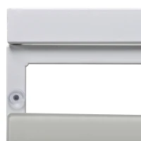 Outsunny Set Mobilier de Exterior Lounge de Gradina din Metal Alb si Albastru(m-9)