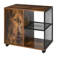 HOMCOM Dulap Multiuz pentru Imprimanta, cu Rotite, Stil nordic, Casa si Birou(m-1)