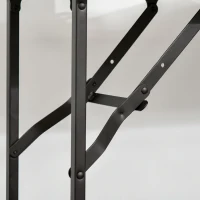 HOMCOM Carucior de bucatarie in stil industrial 3 rafturi etajere pliabile culoare maro(m-8)