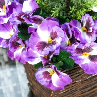 Outsunny ghiveci flori artificiale de Phalaenopsis, 26x26x45cm(m-9)