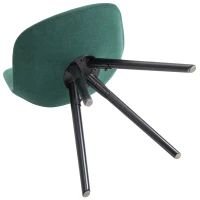 HOMCOM Set 2 Piese Scaune de Pranz captusite design modern pentru sala de pranz verde(m-8)