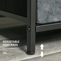 HOMCOM Comoda cu 6 sertare din Material Textil si Otel 80x30x70cm Multicolora(m-6)