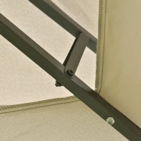 Outsunny Foisor de Gradina 3x4m din oțel cu Panouri Solare Lumini tip LED Kaki(m-9)