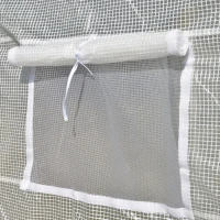 Outsunny Sera de Gradina Folie din PE cu 4 Ferestre, 240x180x200cm(m-10)