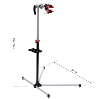 HOMCOM Suport reparare bicicletă cu Piedestal și Tăviță din Oțel, 84x75x100-160cm(m-3)