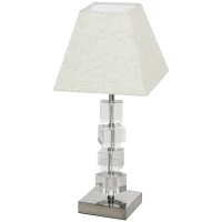 HOMCOM Lampa de Masa Cuplare E14, Abajur de Noptiera, Casa si Birou(m-4)