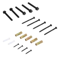 HOMCOM kit sina pentru usi glisante, 200x4x0.6 cm, negru(m-9)