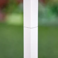 Outsunny Set 2 Masute de Salon s Gradina Se Stivuiesc din Fier, Alb(m-10)