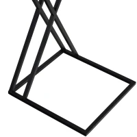 HOMCOM Lampă de Podea Modernă cu Înăcarcător Wireless, Abajur Reglabil și Etajeră Suplimentară, 36x36x165 cm, Negru(m-11)