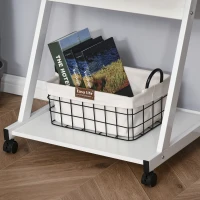 Homcom Masa Birou Alba – Cu Tastatura Glisanta & Roti(m-7)