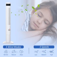 Homcom ventilator tip coloana, telecomanda inclusa,  alb(m-4)