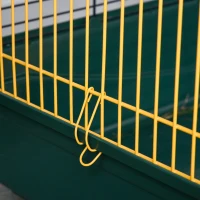 PawHut Cusca pentru iepuri cu 2 Niveluri cu Rampa, 3 Usi si 2 Alimentatoare(m-10)