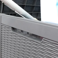 Outsunny Cufar de Gradina Efect Ratan 380L cu Asezare pentru 2 Persoane(m-9)