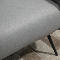 HOMCOM Fotoliu Modern pentru Dormitor Sufragerie Tesatura Gri 72x81x86cm(m-9)