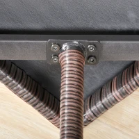 Outsunny masuta din ratan sintetic 45x45x44cm, gri(m-9)