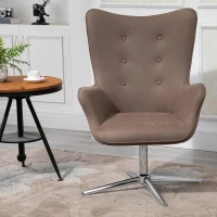 HOMCOM Fotoliu Rotativ Captusit si Velur Maro(m-4)