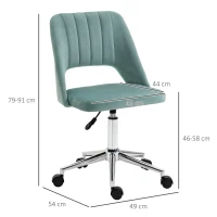 Vinsetto Scaun de Birou Ergonomic pentru Birou cu Inaltime Reglabila Verde(m-3)