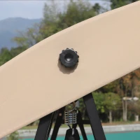 Outsunny Balansoar de Gradina cu 2 locuri, Acoperis reglabil si Structura din otel, 138 x 106 x 174cm(m-10)