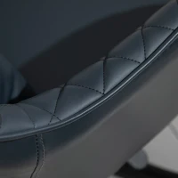 Vinsetto Scaun de Birou cu 2 Puncte de Vibrații, Pernă, Brațe și Înălțime Reglabilă, 57x70x78-86 cm, Negru(m-10)