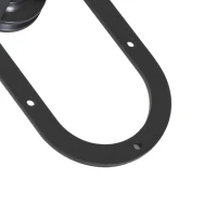 HOMCOM set accesorii sina pentru usi glisante, negru(m-10)