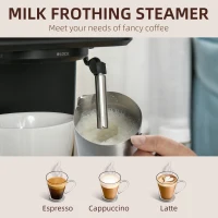 Aparat Cafea Espresso si Cappuccino HOMCOM, 850 W si 15 bar, Rezervor Detasabil, 35.5x21x29cm | AOSOM.it(m-5)