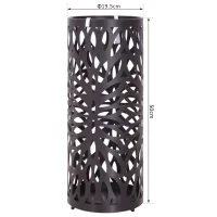 Homcom Suport Umbrele in Metal cu Scurgere Maro(m-3)