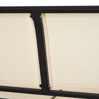 Outsunny Leagan de Gradina cu 2 Locuri din Metal si Tesatura Transpiranta Bej(m-8)