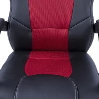 HomCom Scaun de Birou Stil Gaming, Rosu si Negru(m-6)