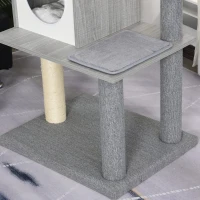 PawHut Centru de activitati pentru pisici cu suprafata de zgariat cusca minge cosulet suspendat gri(m-14)