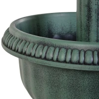 Outsunny Jardiniera pe 3 Nivele cu forma de Fantana Verde Antic Ф43 x 98,5 cm(m-8)