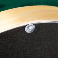 Homcom Puf Rotund cu Compartiment de Depozitare si Capac Detasabil din Catifea Verde cu Efect Matlasat si Baza Aurie(m-10)