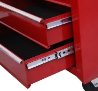 Homcom Carucior Atelier – Casetiera cu Sertare, Rosu 67,5×33×77 cm(m-8)