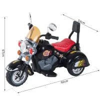 HOMCOM Motoreta Electrica pentru Copii cu 3 Roti 6V, Negru(m-3)