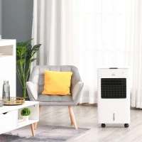 HOMCOM Aparat de racire Ventilator cu Ghiata camere 20m² 9 funcții telecomanda(m-2)