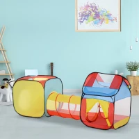 Homcom Cort de Joaca Casuta pentru Copii 3+ Ani Pentru Intern si Extern Cada pentru Mingiute Jucarii(m-2)