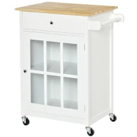 HOMCOM carucior de bucatarie, multifunctional, 67x48x86.5cm, alb(m-1)