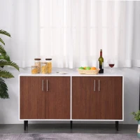 HOMCOM Mobilier Bufet Vintage Clasic din Lemn Bufet pentru Bucatarie Sala de Pranz(m-2)